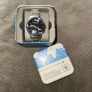 🆕 Fossil Emporio Armani Men’s Stainless Steel Watch
